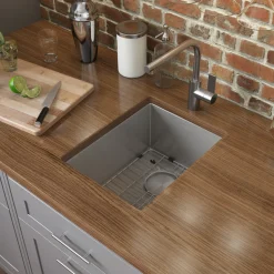 New 14" Undermount 16 Gauge Tight Radius Stainless Steel Single Bowl Bar Prep Sink Bar / Prep Sinks