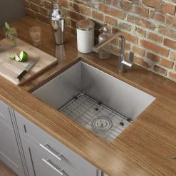Discount 23" Undermount 16 Gauge Zero Radius Stainless Steel Single Bowl Kitchen Sink Stainless Steel Sinks|Single Bowl Sinks