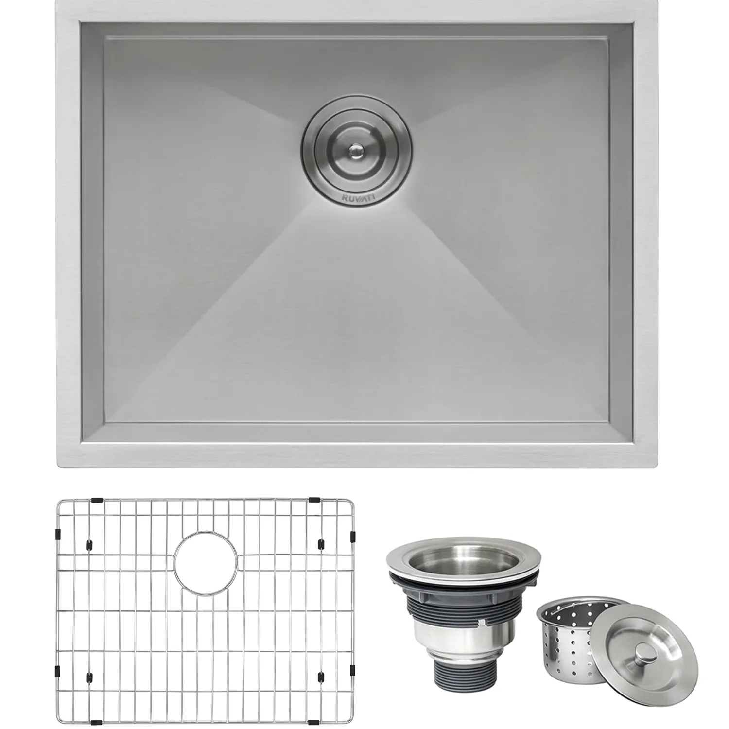 Discount 23" Undermount 16 Gauge Zero Radius Stainless Steel Single Bowl Kitchen Sink Stainless Steel Sinks|Single Bowl Sinks