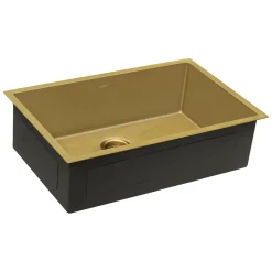Sale 27" Undermount Matte Gold 16 Gauge Stainless Steel Kitchen Sink Stainless Steel Sinks|Gunmetal, Brass, & Gold