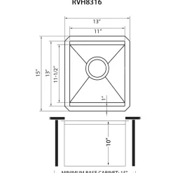 Online 13" Undermount Stainless Steel Single Bowl Workstation Bar Prep Sink with Cover Stainless Steel Sinks|Workstation Sinks