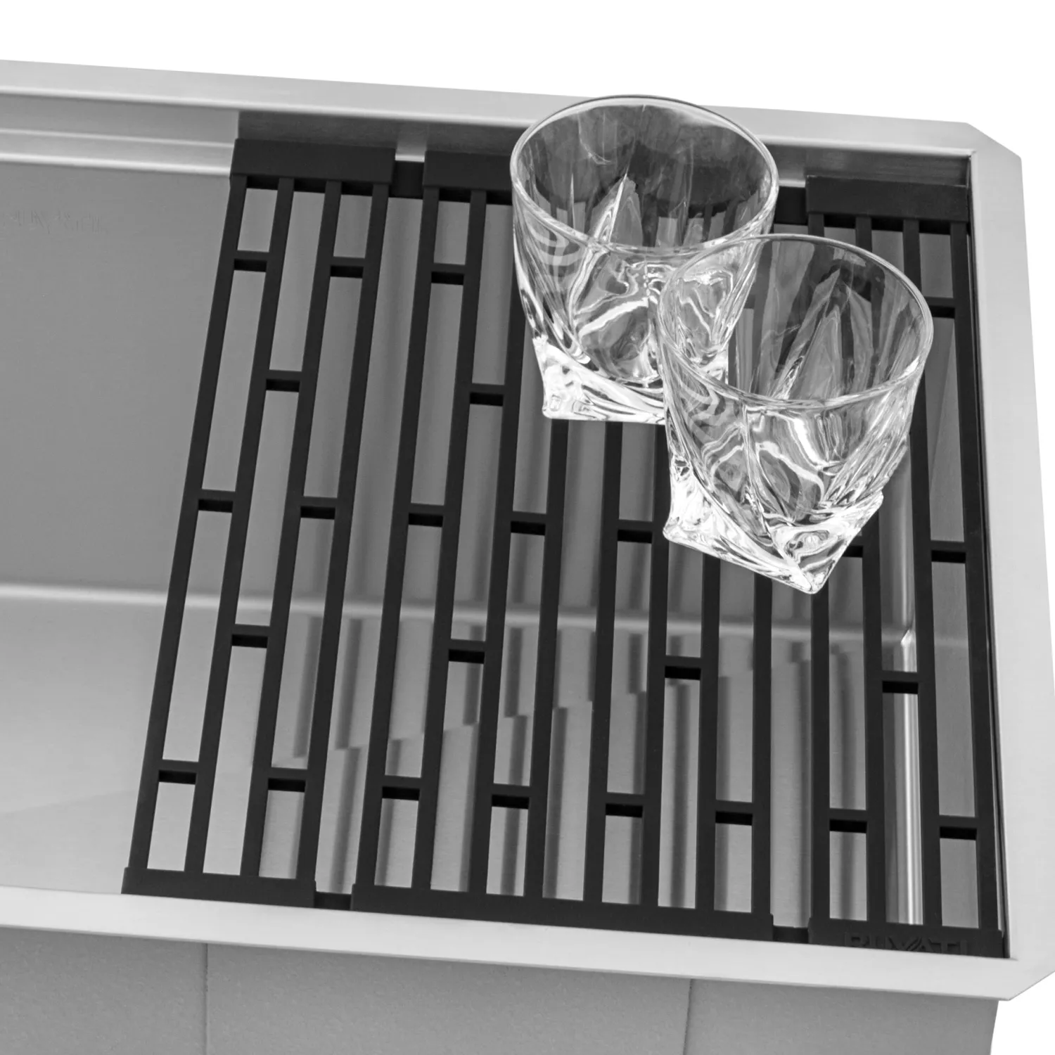 Online 27" Undermount Workstation Offset Drain Kitchen Sink Workstation Sinks|Stainless Steel Sinks