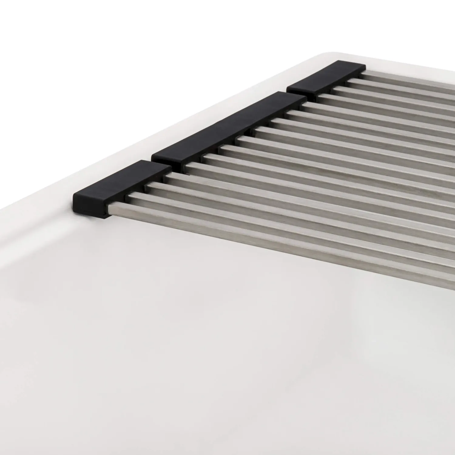 30" White Composite Workstation Sink Single Bowl Sinks|Composite & Quartz Sinks