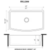 New 33" White Fireclay Bow-Front Farmhouse Kitchen Sink Apron Front / Farmhouse Sinks