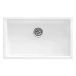 Hot 27" White Fireclay Kitchen Sink | Made in Italy Drop-In / Top Mount Sinks|Undermount Sinks