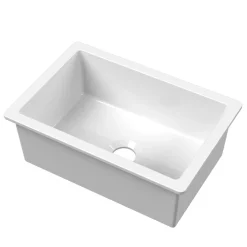 Online 28" White Fireclay Kitchen Sink | Made in Italy Undermount Sinks