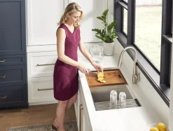 Sale Workstation Ledge 50/50 Double Bowl Undermount 16 Gauge Stainless Steel Kitchen Sink Workstation Sinks|Double Bowl Sinks