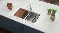 Sale Workstation Ledge 50/50 Double Bowl Undermount 16 Gauge Stainless Steel Kitchen Sink Workstation Sinks|Double Bowl Sinks