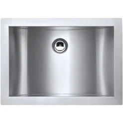 Outlet 20" x 14" Brushed Stainless Steel Rectangular Undermount Bathroom Sink Stainless Steel Sinks|Undermount