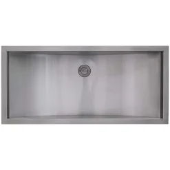 Sale 34 x 14" Brushed Stainless Steel Undermount Rectangular Bathroom Sink Undermount|Stainless Steel Sinks