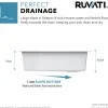 Clearance 33 x 22" epiGranite Top Mount Granite Composite Single Bowl Kitchen Sink Drop-In / Top Mount Sinks|Single Bowl Sinks