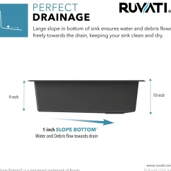 31 x 19" epiGranite Undermount Granite Composite Single Bowl Kitchen Sink Single Bowl Sinks|Undermount Sinks