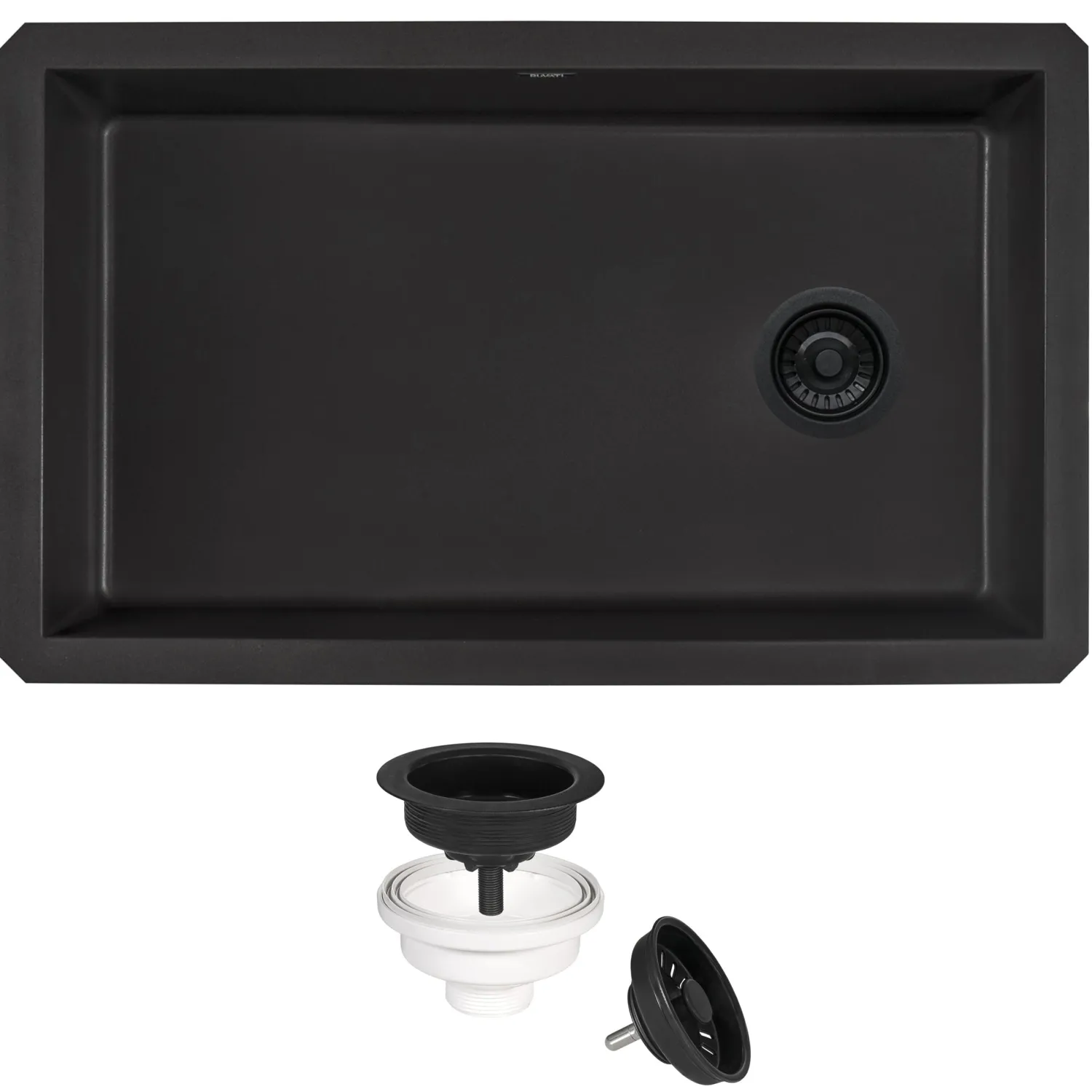 31 x 19" epiGranite Undermount Granite Composite Single Bowl Kitchen Sink Single Bowl Sinks|Undermount Sinks