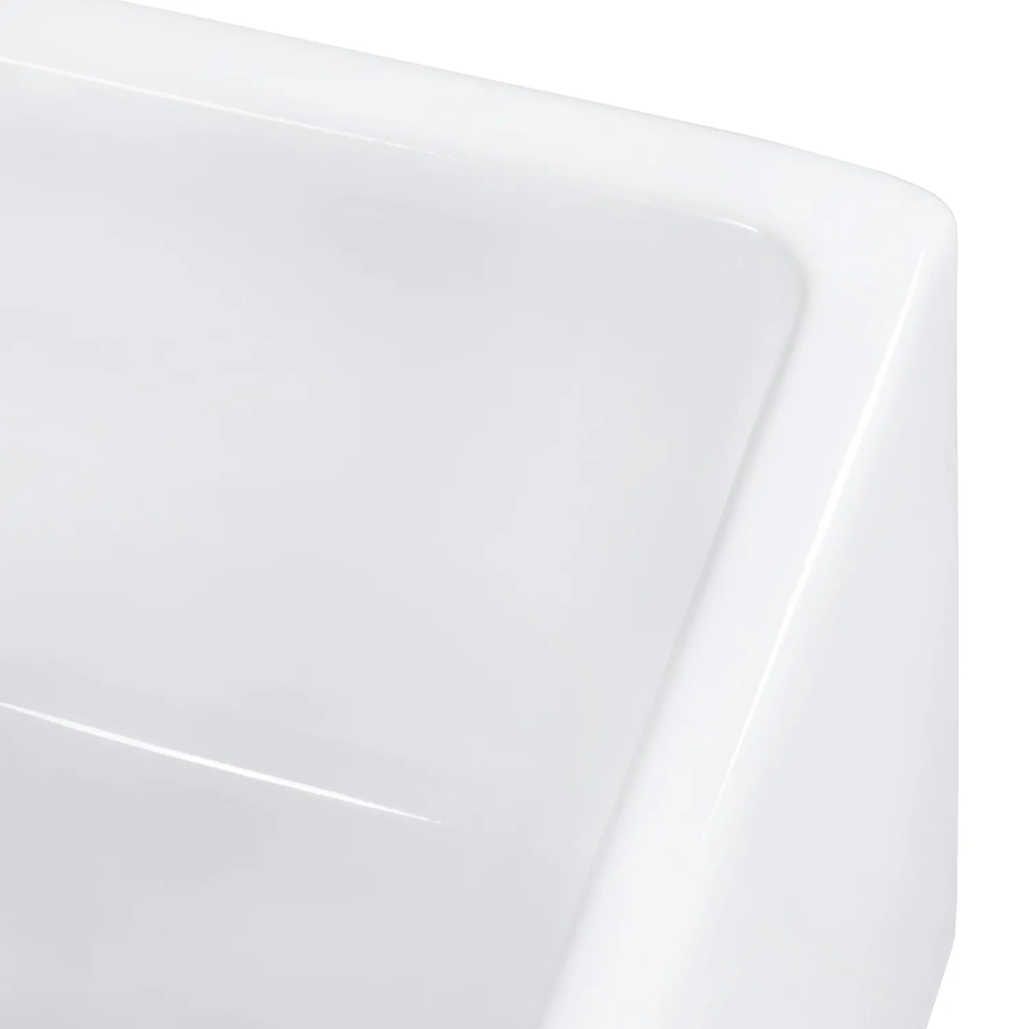 Discount 33 x 18" Fireclay Farmhouse Apron-Front Double Bowl Kitchen Sink in White Double Bowl Sinks|Apron Front / Farmhouse Sinks