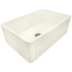 Discount 33 x 20" Fireclay Reversible Farmhouse Apron-Front Kitchen Sink Single Bowl Single Bowl Sinks|Apron Front / Farmhouse Sinks