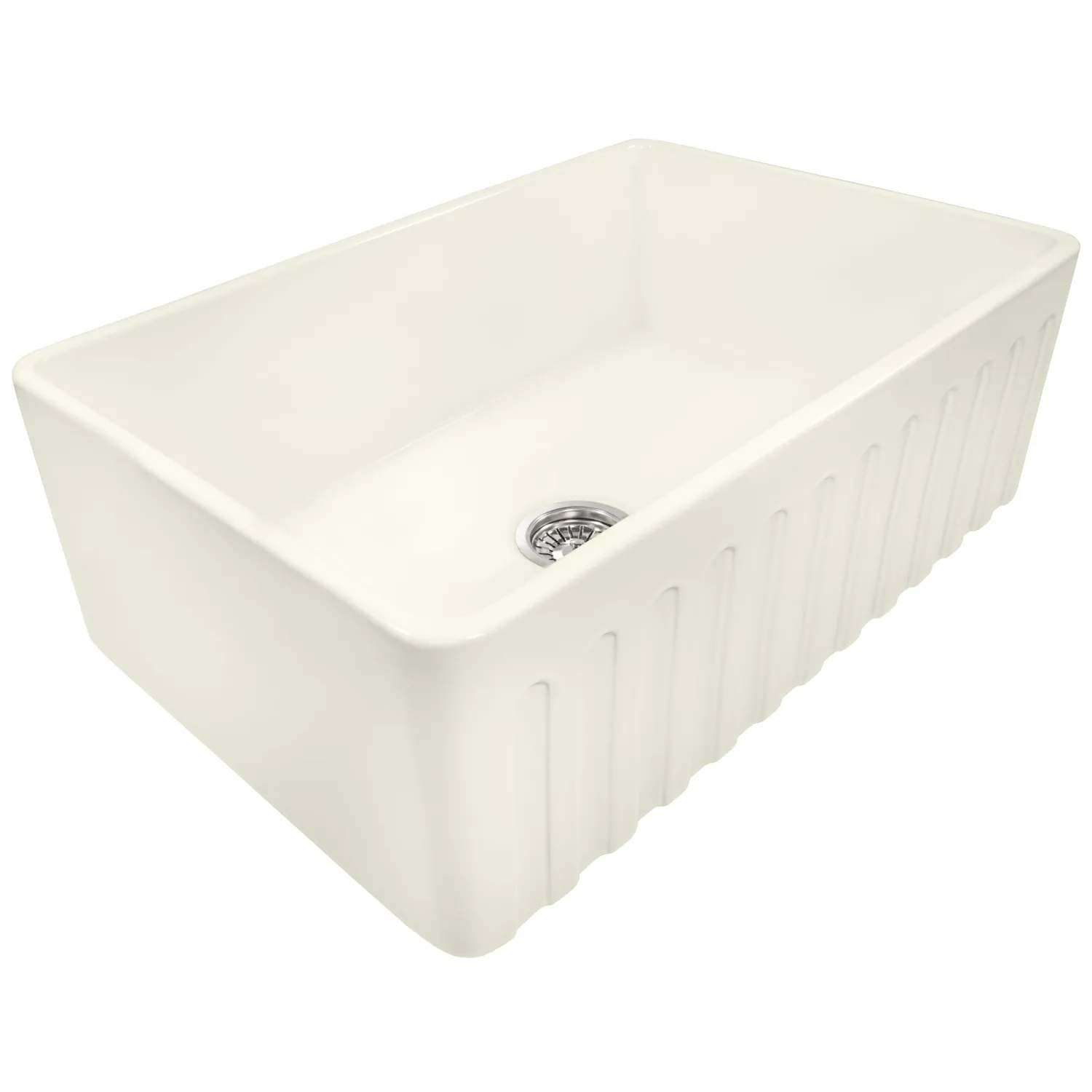 Discount 33 x 20" Fireclay Reversible Farmhouse Apron-Front Kitchen Sink Single Bowl Single Bowl Sinks|Apron Front / Farmhouse Sinks