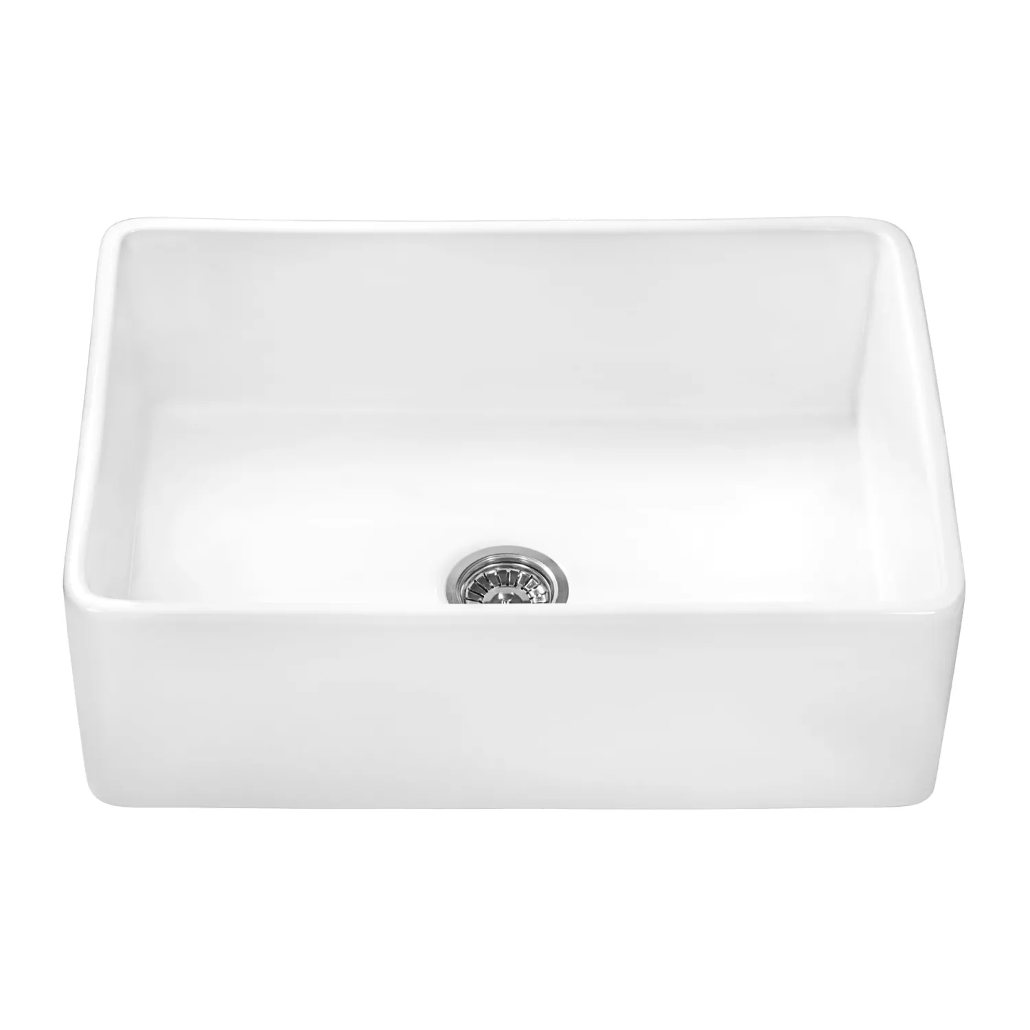 Discount 33 x 20" Fireclay Reversible Farmhouse Apron-Front Kitchen Sink Single Bowl Single Bowl Sinks|Apron Front / Farmhouse Sinks