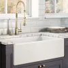 Sale 30 x 20" Fireclay Reversible Farmhouse Apron-Front Kitchen Sink Single Bowl Single Bowl Sinks|Apron Front / Farmhouse Sinks