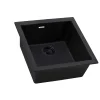 17" x 17" Granite Composite Undermount Single Bowl Prep Sink | Midnight Black Undermount Sinks|Composite & Quartz Sinks