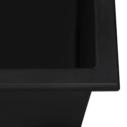 17" x 17" Granite Composite Undermount Single Bowl Prep Sink | Midnight Black Undermount Sinks|Composite & Quartz Sinks