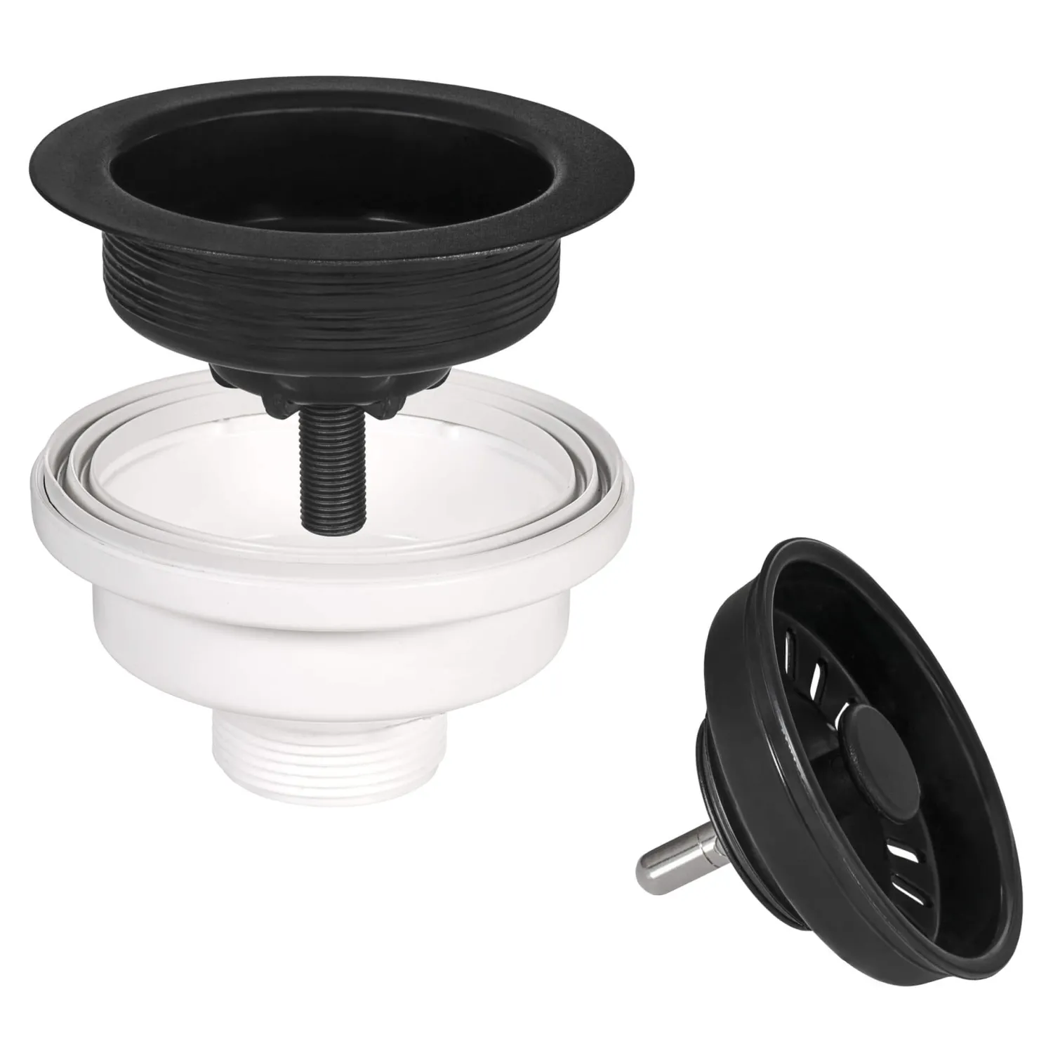 17" x 17" Granite Composite Undermount Single Bowl Prep Sink | Midnight Black Undermount Sinks|Composite & Quartz Sinks