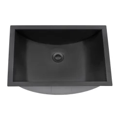 Hot 16 x 13" Gunmetal Undermount Bathroom Sink Stainless Steel Gunmetal, Brass, & Gold