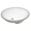 Sale 17" x 14" Oval Undermount Bathroom Sink in White Undermount