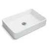 Outlet 24" x 16" Rectangular Bathroom Vessel Sink in White Above Counter / Vessel Sinks