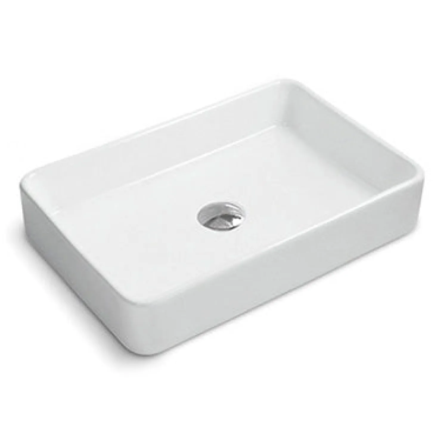 Outlet 24" x 16" Rectangular Bathroom Vessel Sink in White Above Counter / Vessel Sinks