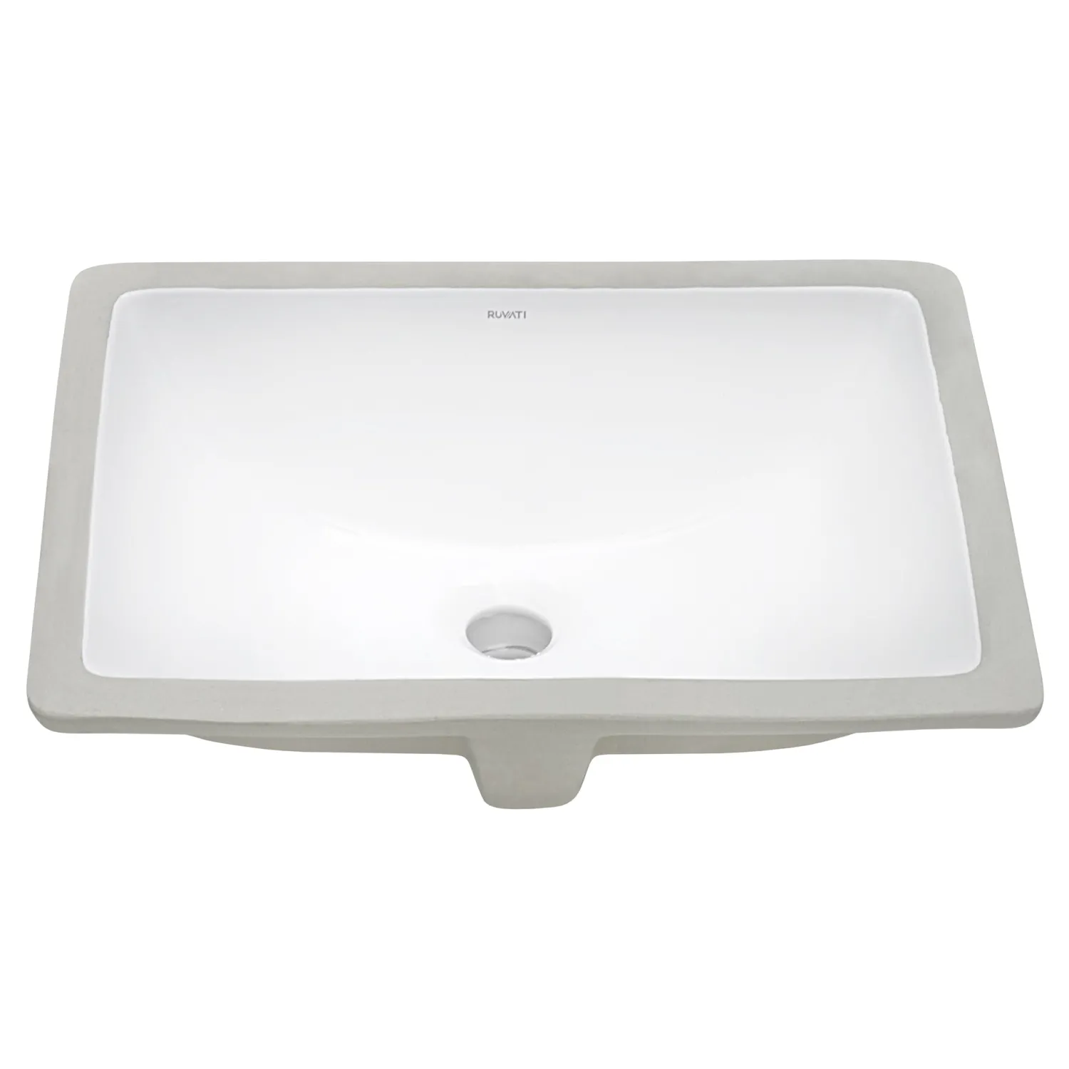 Clearance 17" x 12" Rectangular Undermount Bathroom Sink in White Undermount