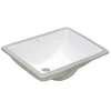 Online 21" x 15" Rectangular Undermount Bathroom Sink in White Undermount