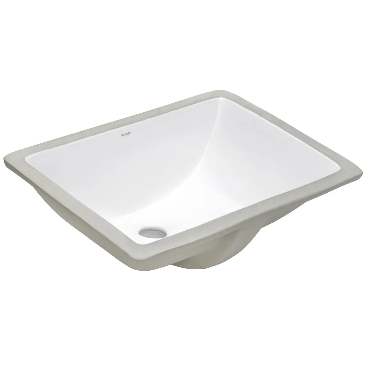 Online 21" x 15" Rectangular Undermount Bathroom Sink in White Undermount
