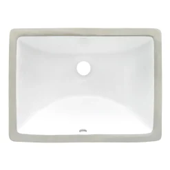 Online 21" x 15" Rectangular Undermount Bathroom Sink in White Undermount