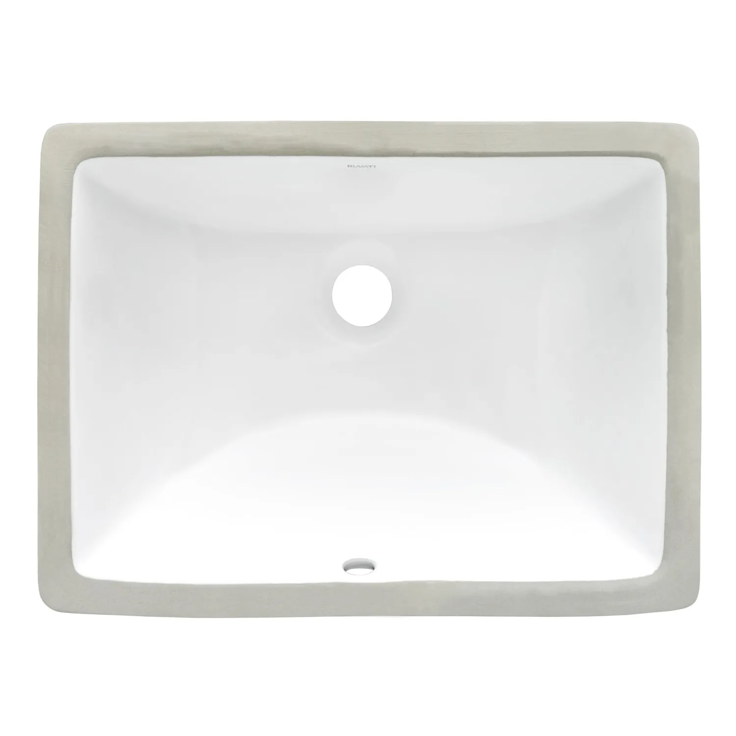 Online 21" x 15" Rectangular Undermount Bathroom Sink in White Undermount