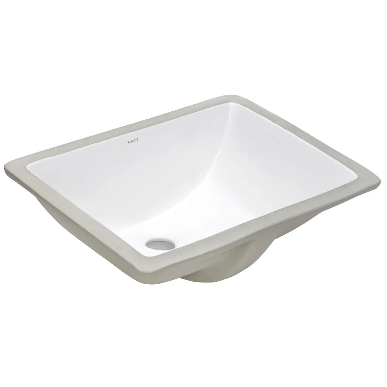 Online 21" x 15" Rectangular Undermount Bathroom Sink in White Undermount