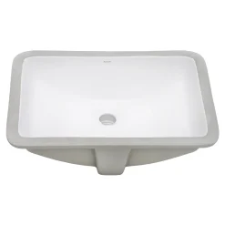New 18.5" x 12" Rectangular Undermount Bathroom Sink in White Undermount