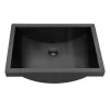 Best 20 x 14" Semi-Recessed Topmount Gunmetal Stainless Steel Rectangular Bathroom Sink Stainless Steel Sinks|Gunmetal, Brass, & Gold
