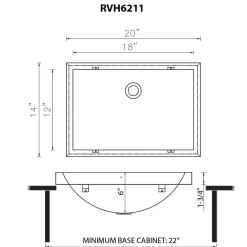 Best 20 x 14" Semi-Recessed Topmount Gunmetal Stainless Steel Rectangular Bathroom Sink Stainless Steel Sinks|Gunmetal, Brass, & Gold