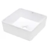 Online 15" x 15" Square Bathroom Vessel Sink in White Above Counter / Vessel Sinks