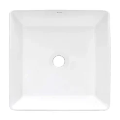 Online 15" x 15" Square Bathroom Vessel Sink in White Above Counter / Vessel Sinks
