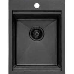 Sale 15" x 20" Topmount Gunmetal Stainless Workstation Bar Sink Gunmetal, Brass, & Gold|Sinks For Tight Spaces