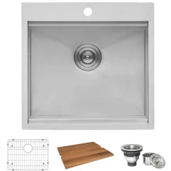 Sale 21" x 20" Topmount Laundry Utility Workstation Sink | 12" Deep Drop-In / Top Mount Sinks|Stainless Steel Sinks