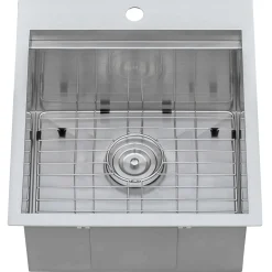 Sale 21" x 20" Topmount Laundry Utility Workstation Sink | 12" Deep Drop-In / Top Mount Sinks|Stainless Steel Sinks