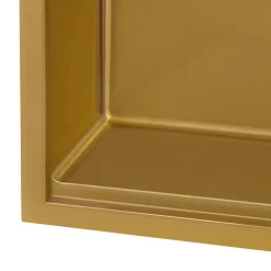 15" x 20" Topmount Matte Gold Stainless Steel Workstation Bar Sink Gunmetal, Brass, & Gold|Sinks For Tight Spaces