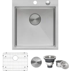 18" x 20" Topmount Prep Sink in 16 Gauge Stainless Sinks For Tight Spaces|Bar / Prep Sinks