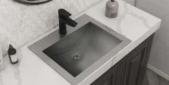 Sale 21" x 17" Topmount Stainless Steel Bathroom Sink Stainless Steel Sinks|Drop-In / Top Mount Sinks
