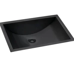 18" x 13" Undermount Gunmetal Rectangular Stainless Steel Bathroom Sink Undermount|Gunmetal, Brass, & Gold