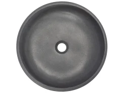 Clearance Shallow Round Vessel Sink in Lava Stone Above Counter / Vessel Sinks