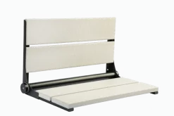 Outlet 26" Shower Seat with Matte Black Frame Shower Seats