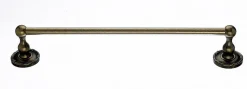 Discount 18" Single Towel Bar With Ribbon & Reed Detail In German Bronze Top Knobs|Towel Bars